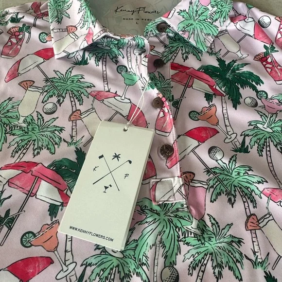 NWT Kenny Flowers, The Masters of Leisure, ladies sleeveless golf polo size L - Picture 6 of 6